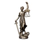 TYBBLY 12 in Lady of Justice Statue Lady Justice Law Statue Blind Goddess of Justice Sculpture Scales of Justice Statue Greek Roman Angel Justice Blind Statues for Decor Office Bookshelf Desk