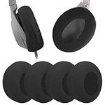 Geekria 2 Pairs Knit Headphones Ear Covers, Washable & Stretchable Sanitary Earcup Protectors for Over-Ear Headset Ear Pads, Sweat Cover for Warm & Comfort (M/Black)