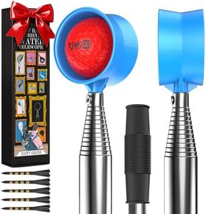 XSMSGO 9Ft/12Ft Telescopic Stainless Steel Golf Ball Retriever for Water, High Durability Double Sided Golf Ball Picker Upper, Men's and Women's Golf Accessories Gifts.