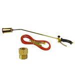 AB Tools-Toolzone Butane Propane Gas Torch Burner 2m Hose Regulator Roofer Plumber Weed Kit TE457