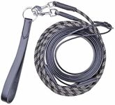 White Horse Equestrian Soft Grip Leather Horse Riding Training Aid Draw Reins