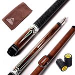 CUESOUL 58 Inch 19oz 1/2 Maple Billiard Stick Pool Cue Set 11.5mm/13mm Tip[Weight Adjustable]