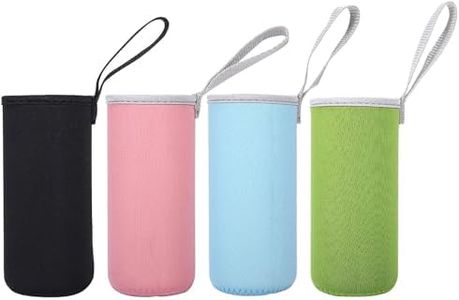 TUKNN Custodia per Bottiglia in Neoprene, Coperchio Manica Portaborraccia, Custodia in Neoprene per Bottiglia di Vetro, Custodia Termica in Neoprene per Bottiglie, 4PCS