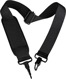 Universal Replacement Laptop Shoulder Strap, Durable 55" Adjustable Comfortable Belt with Metal Hooks for Briefcase, Computer Messenger Bag, Laptop Case Luggage/Duffel/Camera, (Black)