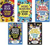 Quiz Book For Clever Kids + Word Searches For Clever Kids + Brain Gaming For Clever Kids + Mental Maths Games for Clever Kids + Logic Games For Clever Kids - [Set Of 5 Books]