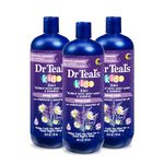 Dr Teal's Kids 3-in-1 Bubble Bath, Body Wash & Shampoo, Sleep Blend with Melatonin, Lavender & Chamomile Essential Oil, 20 fl (Pack of 3)