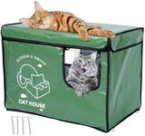 Cat House Outdoor with Two-Sided Es