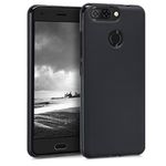 kwmobile Case Compatible with ZTE Blade V9 Vita Case - Soft Slim Protective TPU Silicone Cover - Black Matte