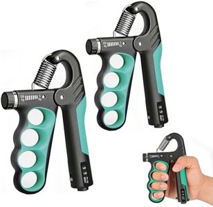 Hautrely 2PCS Hand Gripper Strengthener, 11-220LB Adjustable Resistance Grip Strength Trainer with Counter, Forearm Exerciser for Injury Recovery and Muscle Building (Blue)