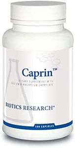 Biotics Research Caprin Caprylic Acid 1200 Milligram Serving, Gastrointestinal Support, Calcium, Magnesium Added, Aids in Gut Microbial Balance 100 Capsules