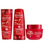 L'Oréal Paris Elvive Colour Protect Routine for Coloured, Highlighted Hair, Prolongs Colour Vibrancy, Silicone Free, Shampoo 400ml, Conditioner 300ml, Mask 300ml Set