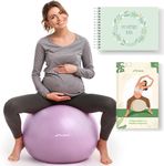 Trideer Pregnancy Ball - Exercise & Yoga Ball for Labor, Maternity & Postpartum Recovery, Eco-Friendly, Non-Latex, Includes Pregnancy Guide & Baby Memory Book