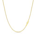 T400 925 Sterling Silver Gold Plated 1.5mm Italian Box Chain Necklace Unisex Gift for Women Men 20 inches