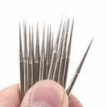 JINGLING 2.35mm Diamond Grinding Head Tapered Bits Carving Burrs Pack of 30Pcs