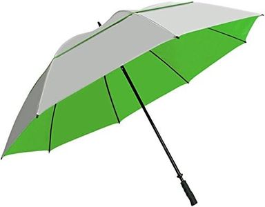 SunTek 68” UV Protection Windcheater Umbrella with Vented Canopy - Silver/Green