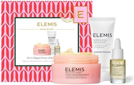 Elemis Limited Edition Rose Brightening, Colección de Navidad, Estuche de Regalo de Productos de Belleza y Cuidado de la Piel de Lujo