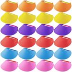 24 Pcs Foam Visor Sun Protection Hat Kids Visor Sun Visor Hat 6 Colors for Golf, Tennis, Beach, Kids' Fun Arts and Crafts Project, Class Field and Camping Trips, Carnival Prize (Classic Colors)