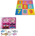 TOYVELT Kids Puzzle Mat Numbers + Princess Set