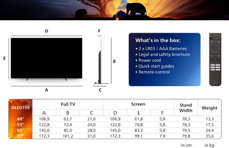 Philips 65" Ambilight 4K OLED TV – Ultra HD Smart Television