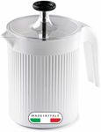 Cremix, Milk Frother Handheld, Manual Milk Frother for Cappuccino, White, 0.50 LT, 10 x 14.5 x 15.2 cm, Made in Italy, 0% BPA and Phthalate Free
