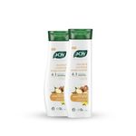 Joy Natural Actives Dandruff Control and Scalp Nourish 4 in 1 Multi Action Conditioning Shampoo | With Lemon and Tea Tree Oils, Argan, Ginger | (Pack of 2 X 340ml)