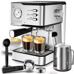 Geek Chef Espresso Machine, Espresso and Cappuccino latte Maker 20 Bar Pump Coffee Machine Compatible with ESE POD capsules filter&Milk Frother Steam Wand, for Home Barista, 950W, 1.5L Water Tank