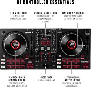 Numark Mixtrack Platinum FX DJ Controller – 4-Deck USB MIDI