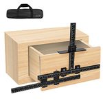 Arrtzan Cabinet Hardware Jig with Extensions Ruler for Oversized Handles, Cabinet Handle Template Tool, Aluminum Alloy Drilling Templates Jig Tool of Door and Drawer Knobs Pulls Installation