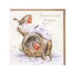 Wrendale Designs by Hannah Dale - From Our Nest To Yours - Gold Foiled Christmas Card - Single