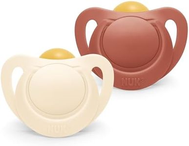 NUK for Nature chupete | 0-6 meses | Chupetes ecológicos de caucho | Más del 98 % de materias primas naturales | Rojo terracota | 2 unidades
