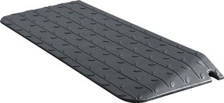 OranLite Rubber Threshold Ramp Anti-Slip Textured Surface Rubber Curb Ramp for Wheelchair and Scooter Black, Wheelchair Ramp Doorway Rated 22000Lbs Load Capacity (2.5" Rise)