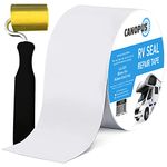 CANOPUS Long Lasting RV Tape Caravan Sealant Tape White Butyl Tape, Butyl Rubber Sealant, Caravan Tape, RV Seal Tape for RV Punctures, Motorhome, RV Sealant Tape (10cm x 15m + Roller)