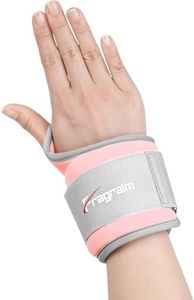 Fragraim Wrist Weights for Women Men with Thumb Loops Lock 3lb*2 Wrist and Ankle Weights Sets for Walking Running Strength Training Exercises- Pink