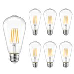 CXLHO 6 Packs ST58 LED Edison Bulbs, 4 Watt Vintage Light Bulbs Equivalent to 40 Watts, 2700K Warm White Antique Decorative Light Bulbs, 80+ CRI, E26 Base LED Bulbs, Clear Glass, Dimmable