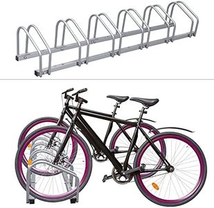 Izrielar Soporte para Aparcar 4 Bbicicletas, Aparcamiento, Estacionamiento para Bicis, Suelo y Pared, Montaje, Interior y Exterior, 26 x 101 x 32 cm