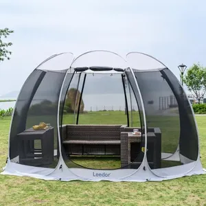 Leedor Screen House Tent for 6-10 Person, Instant Setup Mesh Net Outdoor Gazebo Sun Shade Dome Tent Pop Up Canopy with Carry Bag for Camping, Patio, Backyard, Lawn, Garden, Deck, 12 x 12 FT