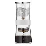 Ice Drip Coffee Maker 14oz Cold Brew Coffee Smooth Dripper Slow Cold Drip Iced Coffee Concentrate Brewer with Adjustable Water Flow, Stainless Steel Filter