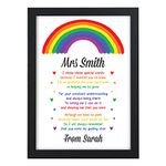 Personalised Teacher Gift - Rainbow Thank You Gifts for School Teacher, TA, Nursery, Leaving Gift - Gifts for Teachers, Teaching Assistants, Nursery Teachers - ANY NAME - Appreciation (Personalised)