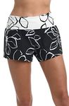 La Blanca Women's Standard Banded Boardshort Swimsuit Bottom, Black//Moonlit Silhouette, Large