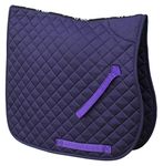 Rhinegold Cotton Quilted Saddle Cloth - Pony - Purple