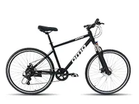 Omobikes Ladakh Ace 7 | Hybrid Cycle | 7 Speed Shimano Gears | 19" Alloy Frame | Lockout Suspension | Dual Disc Brakes | 700C 29T Tire | Ideal for 15+ Years Unisex Adult (Black)