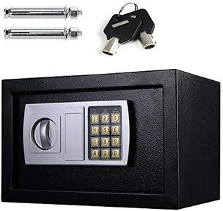 Fireproof 8.5L Electronic Password Security Safe Money Cash Deposit Box Office Home Safe Password Key Anti-theft Safe Box Wall Mounted Home Safety Security Lock Boxes 4.8KG