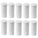 10 x 13 Dram Pop Top Squeeze Bottles Waterproof Airtight Joint Pill Bottles With Caps Smell-Proof Medicine Container, BPA Free-White