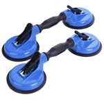 IMT Glass Suction Cup Dual Cups 2 Pack, Heavy Duty Vacuum Plate with Adjustable Handle