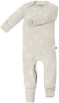 GUNAMUNA Unisex Baby, Toddler Ultra-Soft Convertible Pajama, Footie Romper Sleeper w/Diaper Zipper, Rainbow, 9-12 Months