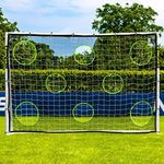 FORZA Futsal Soccer Goal [10ft x 6.5ft] | Unbreakable Weatherproof uPVC - Quick Assembly | Includes Optional Soccer Ball, Target Sheet & Carry Bag (Goal and Target Net)