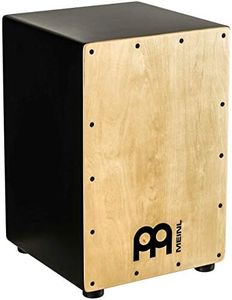 Meinl Cajon Box Drum with Internal Snares - NOT MADE IN CHINA - Maple Frontplate / MDF Body Full Size, 2-YEAR WARRANTY (MCAJ100BK-MA)