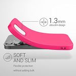 kwmobile Case Compatible with Apple iPhone 12 Mini Case - Soft Slim Protective TPU Silicone Cover - Neon Pink