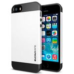 iPhone 5S Case, Spigen Slim Armor S Case for iPhone 5/5S - Retail Packaging - Smooth White (SGP10370)