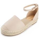 Alexis Leroy womens Closed Toe Sandals, Beige, 8-8.5